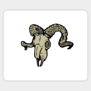 Petrified Ram Skull Sticker